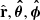 $ {\hat{\mathbf{r}}}, \boldsymbol{\hat\theta},\boldsymbol{\hat\phi} $