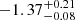 $ -1.37^{+0.21}_{-0.08} $