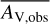 $(\overline{A_{\mathrm{V,obs}}})$