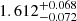 $ 1.612^{+0.068}_{-0.072} $