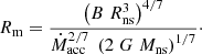 $$ \begin{aligned} R_{\rm m} = \frac{ \left( B \; R_{\mathrm{ns}}^3 \right) ^{4/7}}{ \dot{M}_{\mathrm{acc}}^{2/7} \; \left( 2 \; G \; M_{\mathrm{ns}} \right) ^{1/7}}\cdot \end{aligned} $$