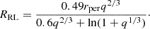 $$ \begin{aligned} R_{\mathrm{RL}} = \frac{0.49 r_{\mathrm{per}} q^{2/3}}{0.6q^{2/3}+\ln (1+q^{1/3})}\cdot \end{aligned} $$