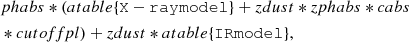 $$ \begin{aligned} \begin{split}&phabs * (atable \{ \mathtt {X-ray model} \} + zdust*zphabs * cabs \\&* cutoffpl) + zdust*atable \{ \mathtt {IR model} \} , \end{split} \end{aligned} $$