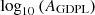 $ \log _{10} \left (A_{\mathrm {GDPL}}\right ) $