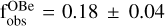 $\mathrm{f}_{\mathrm{obs}}^{\mathrm{OBe}}=0.18 \pm 0.04$