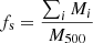 $$ f_{\mathrm {s}} = \frac {\sum _i M_i}{M_{500}} $$