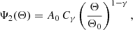 $$ \begin{aligned} \Psi _2(\Theta ) = A_0 \, C_{\gamma } \left(\frac{\Theta }{\Theta _0}\right)^{1-\gamma }, \end{aligned} $$