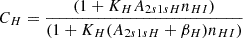 $ C_H = {(1+K_HA_{2s1sH}n_{HI}) \over (1+K_H(A_{2s1sH} + {\beta}_{H})n_{HI})} $