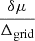$ \frac{\delta \mu}{\Delta_{\mathrm{grid}}} $