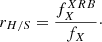 $ r_{H/S} = \frac{f_X^{XRB}}{f_X}\cdot $