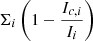 $$ \Sigma _{i} \left (1 - \frac {I_{c,i}}{I_i}\right ) $$