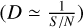$\[D \simeq \frac{1}{S/N}\]$