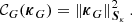$$ \begin{aligned} \mathcal{C} _G (\boldsymbol{\kappa }_G) = \left\Vert \boldsymbol{\kappa }_G \right\Vert^2_{\boldsymbol{S}_\kappa }. \end{aligned} $$