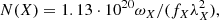 $$ \begin{aligned} N(X) = 1.13 \cdot 10^{20} \omega _X / (f_X \lambda _X^2), \end{aligned} $$