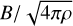 $\[u_{\mathrm{A}}=B / \sqrt{4 \pi \rho}\]$