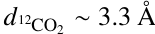 $d_{\ce{^{12}CO2}}\sim3.3~\AA$