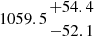 $ 1059.5{{+54.4}\atop { -52.1}} $