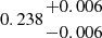 $ 0.238{{+0.006}\atop { -0.006}} $