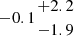 $ -0.1{{+2.2}\atop { -1.9}} $