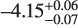 $\[-4.15_{-0.07}^{+0.06}\]$