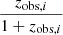 $ \frac {z_{\mathrm {obs},i}}{1+z_{\mathrm {obs},i}} $