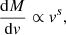 $$ \begin{aligned} \frac{\mathrm{d}M}{\mathrm{d}v}\propto v^{s}, \end{aligned} $$