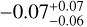\[ - 0.07_{ - 0.06}^{ + 0.07}{\rm{dex}}\]