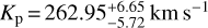 \[{K_{\rm{p}}} = 262.95_{ - 5.72}^{ + 6.65}\;{\rm{km}}\;{{\rm{s}}^{ - 1}}\]