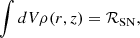 $$ \begin{aligned} \int dV \rho (r,z) = \mathcal{R} _{\rm SN}, \end{aligned} $$