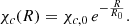 $$ \begin{aligned} \chi _c (R) = \chi _{c,0} \, e^{-\frac{R}{R_0}}. \end{aligned} $$