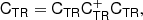 $$ \begin{aligned} \mathsf C _\mathsf{T \mathsf R } = \mathsf C _\mathsf{T \mathsf R } \mathsf C _\mathsf{T \mathsf R }^+ \mathsf C _\mathsf{T \mathsf R }, \end{aligned} $$