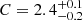 $ C = 2.4_{-0.2}^{+0.1} $