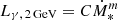 $ L_{\gamma,\,\mathrm{2\,GeV}} = C \dot{M}_*^m $