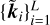 Mathematical equation: $\[\left\{\tilde{\boldsymbol{k}}_{i}\right\}_{i=1}^{L}\]$