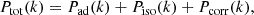 $$ \begin{aligned} P_{\mathrm{tot}}(k) = P_{\mathrm{ad}}(k) + P_{\mathrm{iso}}(k) + P_{\mathrm{corr}}(k), \end{aligned} $$