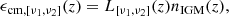 $$ \begin{aligned} \epsilon _{\rm cm,[\nu _1, \nu _2]}(z) = L_{[\nu _1, \nu _2]}(z) n_{\mathrm{IGM}}(z), \end{aligned} $$