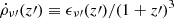 $ \dot{\rho}_{\nu\prime}(z\prime) \equiv \epsilon_{\nu\prime}(z\prime)/(1+z\prime)^3 $
