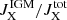 $ J^{\mathrm{IGM}}_{\mathrm{X}}/J^{\mathrm{tot}}_{\mathrm{X}} $