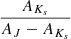 $ \frac{A_{K_s}}{A_J-A_{K_s}} $