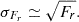 $$ \sigma _{F_r} \simeq \sqrt {F_r}. $$