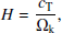 $$ \begin{aligned} H = \frac{c_{\rm T}}{\Omega _{\rm k}}, \end{aligned} $$
