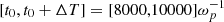 $ [t_0,t_0+\Delta T]=[8000,10000]\omega_{p}^{-1} $