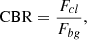 $$ \mathrm {CBR} = \frac {{F_{cl}}}{F_{bg}}, $$