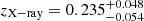 $ z_{\mathrm{X-ray}}=0.235^{+0.048}_{-0.054} $