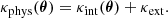 $$ \begin{aligned} \kappa _{\mathrm{phys}}(\boldsymbol{\theta }) = \kappa _{\mathrm{int}}(\boldsymbol{\theta }) + \kappa _{\mathrm{ext}}. \end{aligned} $$