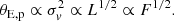 $$ \begin{aligned} \theta _{\mathrm{E,p}} \propto \sigma _v^2 \propto L^{1/2} \propto F^{1/2}. \end{aligned} $$