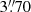 $ 3{{\overset{\prime\prime}{.}}}70 $
