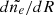 $ d\tilde{n_e}/dR $