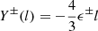$$ \begin{aligned} Y^\pm {(l})&=-\frac{4}{3}\epsilon ^{\pm }l\end{aligned} $$