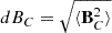 $ {dB_C}=\sqrt{\langle\mathbf{B}_C^2\rangle} $